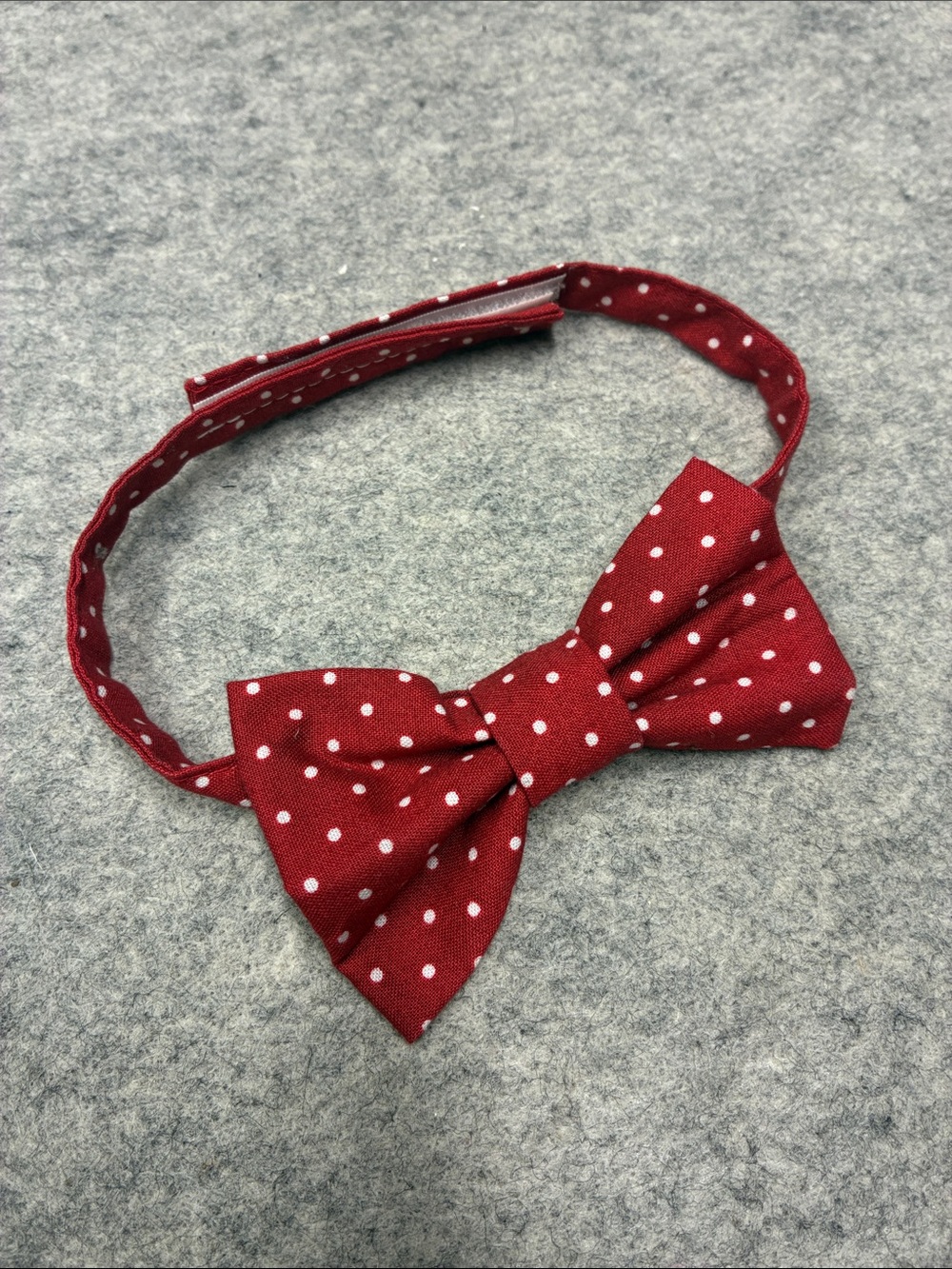 Kids Red Polka Dot Adjustable Bow Tie